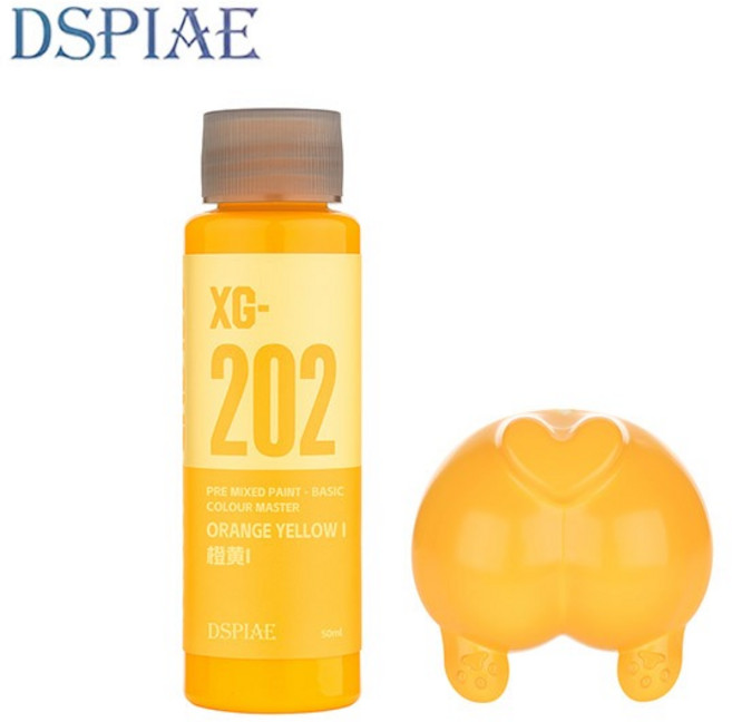DSPIAE 아크릴도료 수성 프리믹스 오렌지 옐로우 1 50ml XG-202
