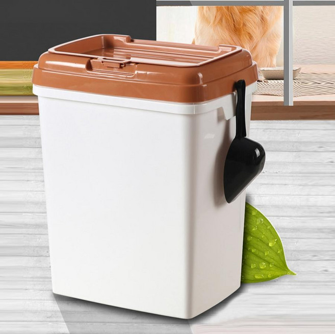 반려동물 대형 밀폐 사료통 20kg 강아지 고양이 건식 사료 보관함 정리 용기, 10개, 10ml, 소형 블루  10kg