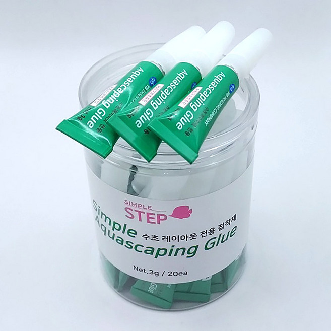 3g 3개세트 SIMPLE STEP 심플 수초 레이아웃 전용 수초 본드 접착제 3g X 3개, 3개