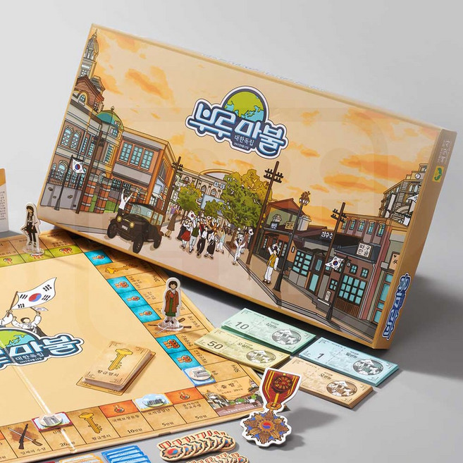 씨앗사 부루마불 대한독립 2~4인용 주사위 카드 보드게임 역사 학습 전략 도시 브루마블 브루마불, 1개