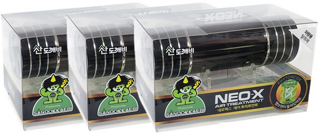 산도깨비 멤브렌 케이스 네오엑스 피톤치드 검정색, 피톤치드검정색, 3개