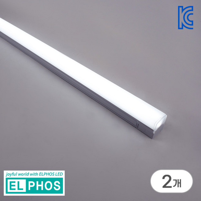 엘포스 LED 티라인 TS33 사각 라인 직부등 600mm 라인조명 매장 사무실 일자등, 15W 600mm 주광색 2개