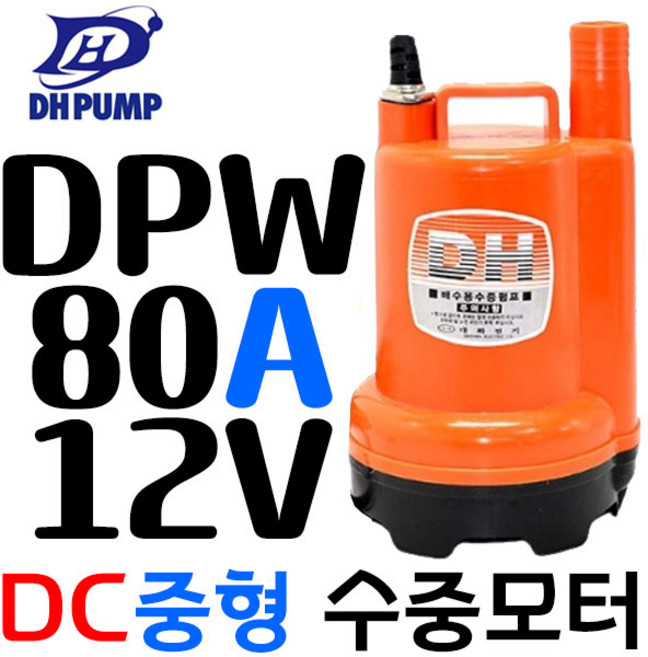 대화기전 DC 자동 수중펌프DPW80A-12(DC/12V), 본제품선택, 1개