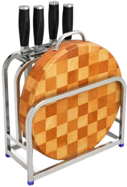 인슈퍼 칼꽂이 도마거치대 304스테인리스, 1개, 실버