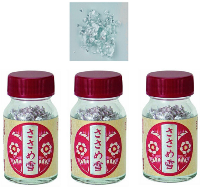 식용 은박 츠키오카 사사메유키 0.3g 은가루 3개세트, 3개, 300mg