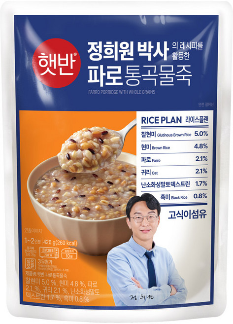 햇반 파로통곡물죽, 1개, 420g