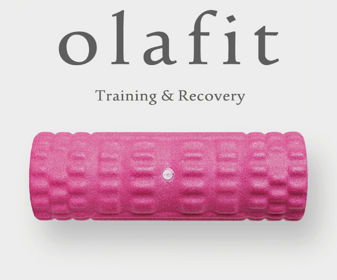 올라핏 EPP 프리미엄 폼롤러 45cm 러닝 스트레칭 근막이완 운동 필라테스 요가 돌기 종아리 지압 마사지 헬스, 핑크, 1개