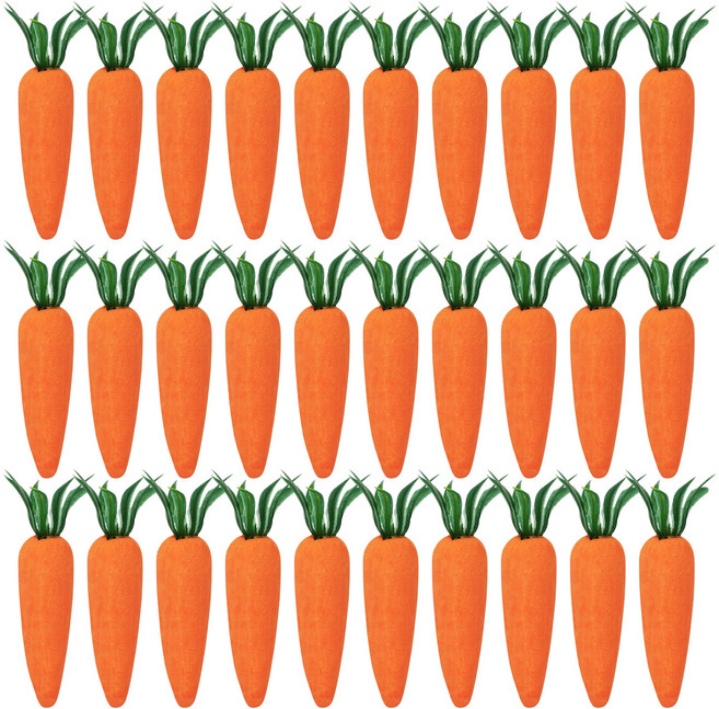 부활절 폼 당근 장식 인공 당근 부활절 야채 소품 선물 DIY 공예 파티 홈 인테리어 테이블 장식 소품 36개
