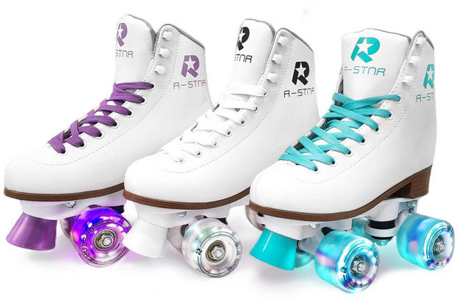 롤링스타 밀크팝 LED 아동 어린이 성인 롤러스케이트 롤러장 롤러, 1개, 퍼플