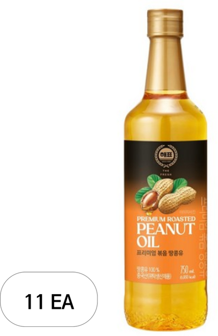 해표 프리미엄 볶음 땅콩유, 750ml, 11개