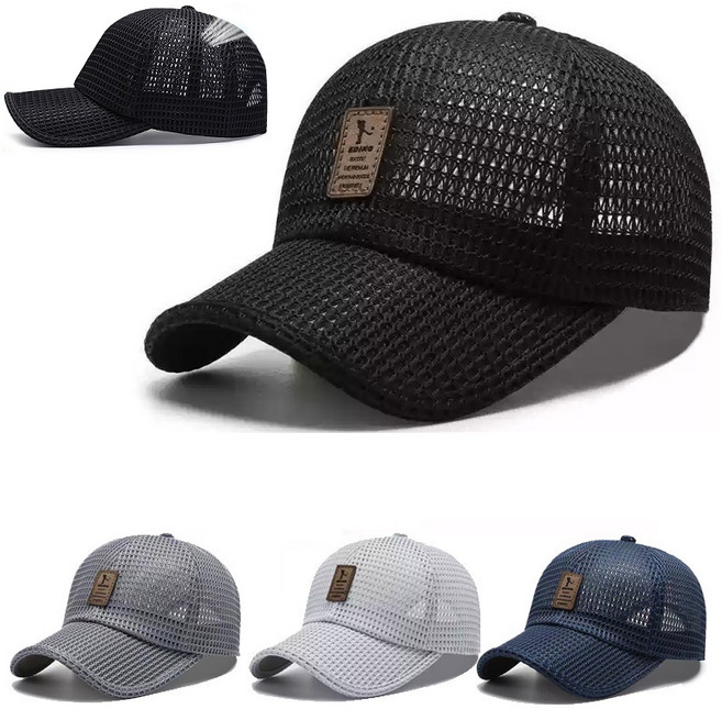가엔가 1+1 시원한 메쉬 여름 모자 골프모자 무지볼캡 야구모자 메쉬캡