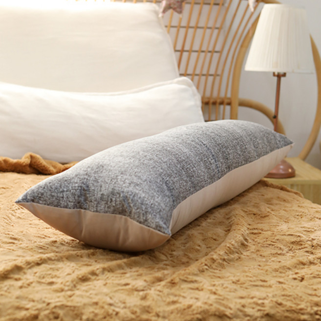 리빙하우스/무료배송/(솜포함)/순면 100/롱 쿠션/바디필로우/긴베개/안고자는베개, 구르미그레이