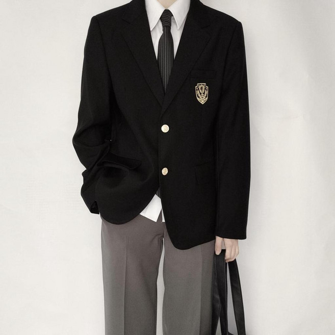 高校制服風男女西裝外套上衣 黑色
