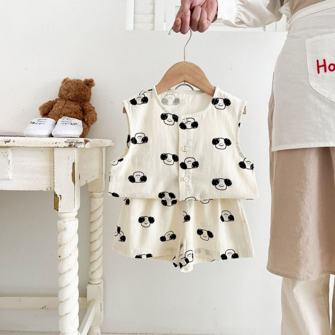 구빠방 아동 페탄 나시 민소매 상하 세트 투피스