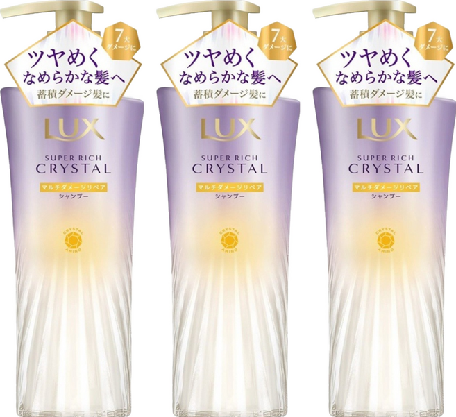 럭스 슈퍼리치 크리스탈 멀티 데미지 리페어 샴푸, 450g, 3개