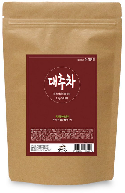 아이앤티 자연한잔 대추차 삼각티백, 1.2g, 50개입, 1개