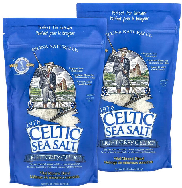 셀틱 씨 솔트 라이트 그레이 셀틱 필수 미네랄 블렌드 454g Celtic 켈트족 소금 x 2개