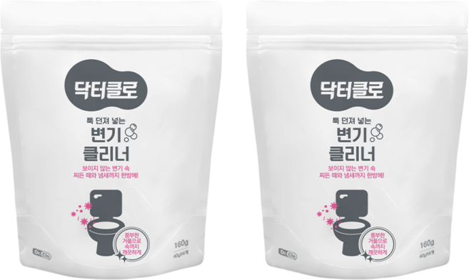 엔오엔 닥터클로 변기클리너 세정 변기세정제, 2개, 160g