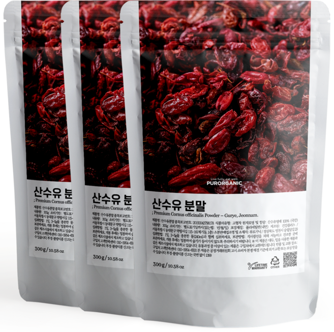 푸로가닉 구례 산수유 분말, 3개, 300g