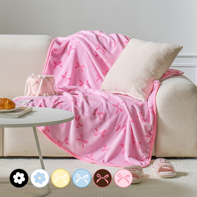 데시뉴 뉴노멀 패턴 극세사 담요 망토형