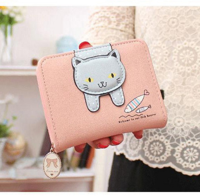 아토즈 베이비 켓 어린이 반지갑 귀여운디자인 넉넉한 공간 멀티슬롯 가죽지갑 108