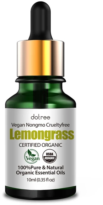 도트리 비건 유기농 레몬그라스 퓨어 내추럴 아로마 에센셜 오일 100% 번들구성, 단품, 2개, 10ml - 쿠팡