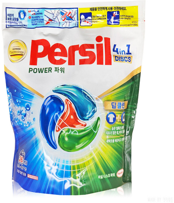 퍼실 디스크 파워 세탁 캡슐세제 파우치, 26개입, 1개