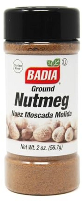 바디아 육두구 분쇄 2온스 Badia Ground Nutmeg Powder 2 Oz – Warm Sweet and Spicy Flavor for Baking Desserts, 2 온스 (1팩), 1개, 56.7g