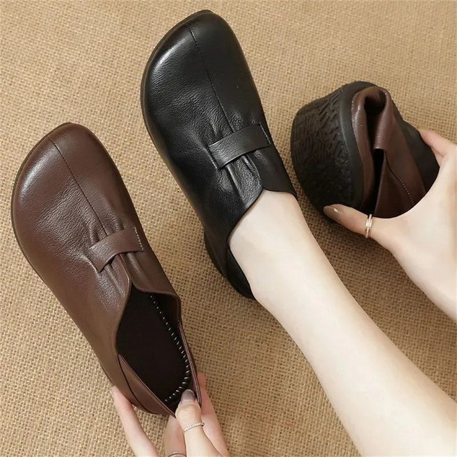 TKX 여성 로퍼 편한 레더 플랫 슈즈 간편한 슬립온 스타일 간절기 캐주얼 K37