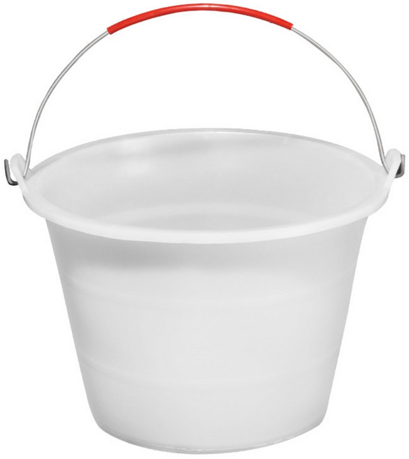 牛筋小水桶 加厚耐摔工用桶 水泥砂漿桶 工地灰桶 挖樁桶, 【AJ160】A-白色, 1個