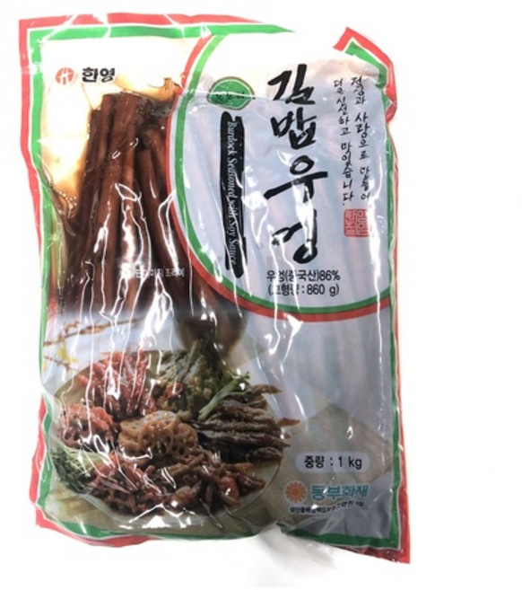 푸드다팜김밥용 김밥 우엉 한영 1kg, 1개