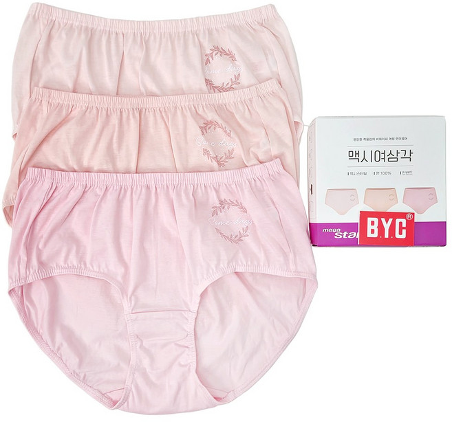 BYC 순면 100% 빅사이즈 여성 부인용 맥시 팬티