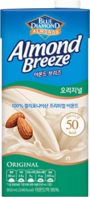 블루다이아몬드 아몬드 브리즈 오리지널, 20개, 950ml