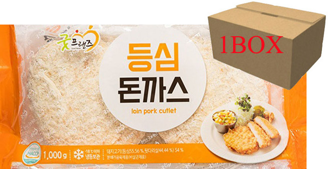 굿프랜즈 등심돈까스 1box (1kg x10), 10개, 1kg