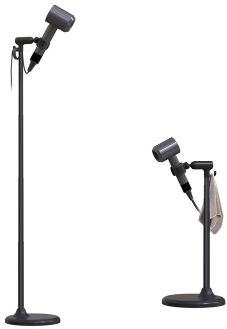 원셉트 스탠딩드라이기기치대 강아지드라이기거치대, 1개, 블랙