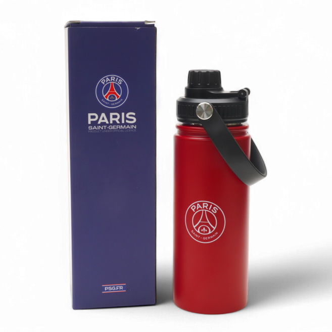 파리 생제르맹 렌즈 텀블러 18oz 보온 보냉 스테인레스 물병, 레드, 1개, 530ml