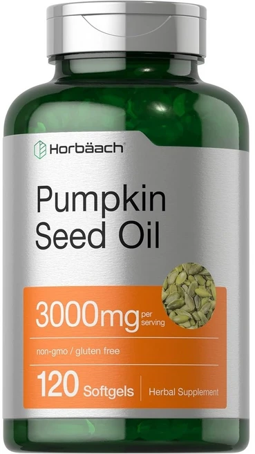 호바흐 쿠쿠르비트종자유엑스 호박씨오일 3000mg 120정, 1개 - 쿠팡