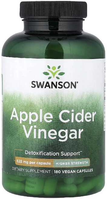 스완슨 애플사이다비니거 625mg Apple Cider Vinegar 베지캡슐 180정, 1개 - 쿠팡