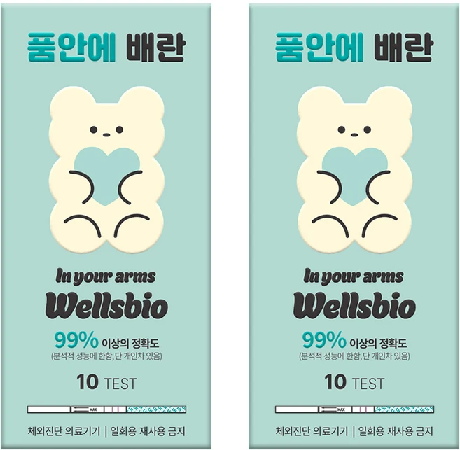 품안에 배란 배란 테스트기 플러스 얼리 체크 배테기, 2개, 10개입 - 쿠팡