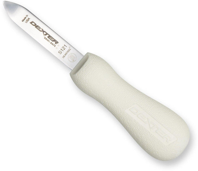 덱스터-러셀 2.75인치 뉴 헤이븐 스타일 오이스터 나이프 | 10473 산이 세이프 시리즈 카본 스틸 블레이드 NSF 인증 얼룩 없는 DEXSTEEL 편안한 미끄럼 방지 화이트, 1개