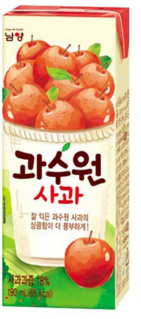 남양 과수원 사과주스, 190ml, 40개