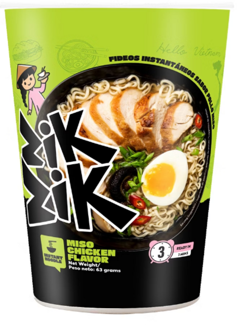 KIKI日式味噌雞肉風味拉麵杯麵 濃郁湯頭Q彈麵條 方便速食, 1入