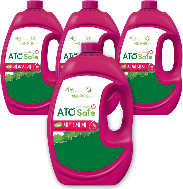 아토세이프 세탁세제 본품, 2.5L, 4개