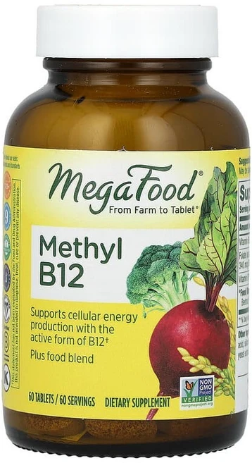 MegaFood 메틸 B12 60정 MGF-10332, 정제 60개, 1개 - 쿠팡