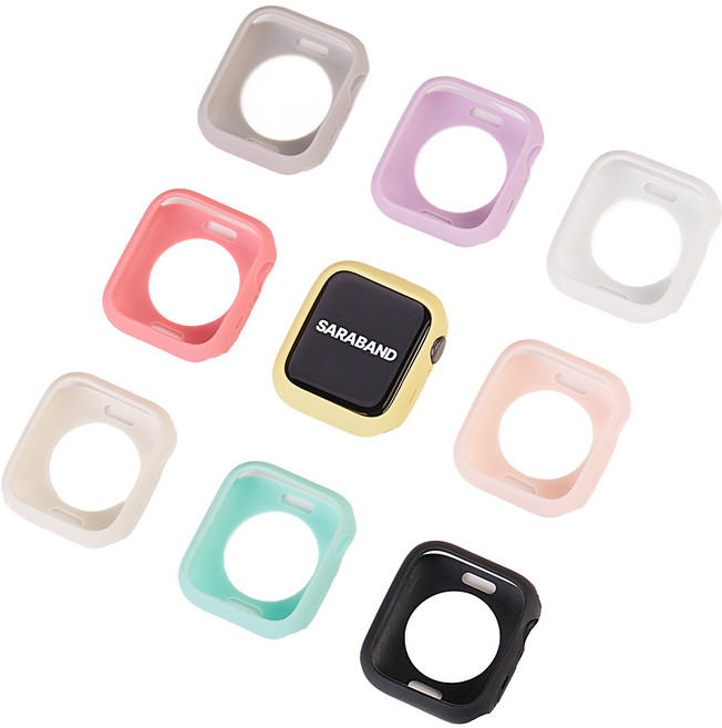 사라밴드 애플워치 호환 마시멜로우 범퍼 케이스, 애플워치 [44mm], 화이트