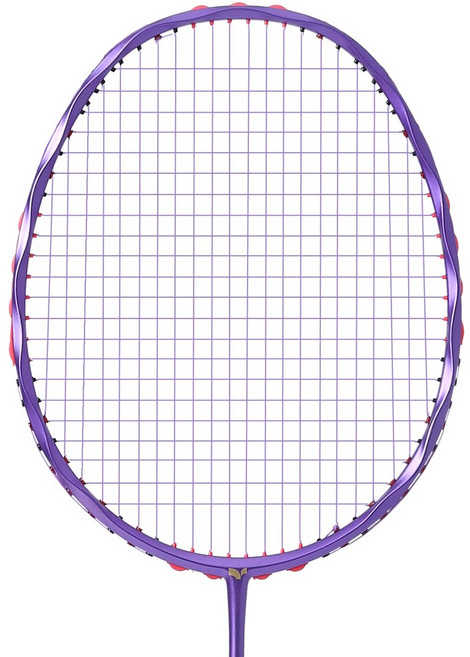 YODIMAN 웨이브형 배드민턴 라켓 풀 카본 초경량, 1개, 퍼플