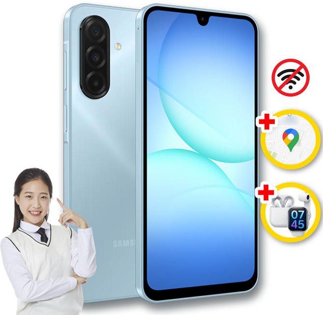 삼성 공신폰 갤럭시A24 128GB 학생폰 공부폰 수험생 우등생폰 인터넷불가, 라이트그린, 라이트그린