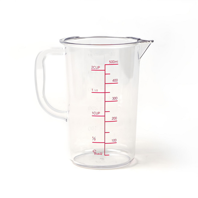 쿠킹플러스 PC 계량컵, 혼합색상, 500ml, 1개