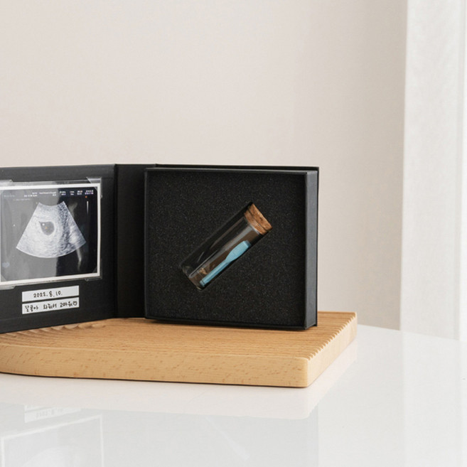 육오빠 탯줄보관함 유리병 유치 배냇머리, 블랙) 탯줄 보관함, 블랙