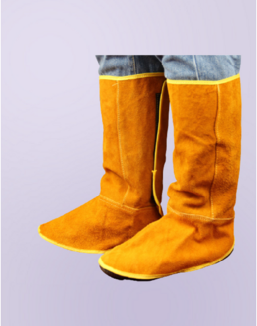 가죽각반 용접각반 용접용 발목 발등 보호대 - 나르웨일 통상, 1개, 용접각반 - 황색 우피